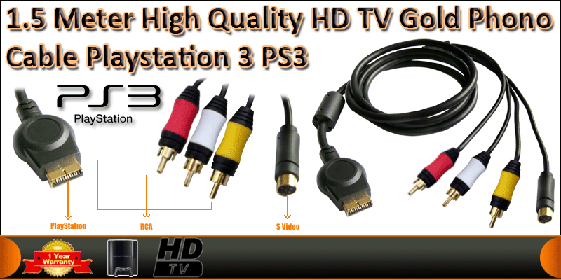 1.5 Meter High Quality HDTV 3RCA and S-video, audi