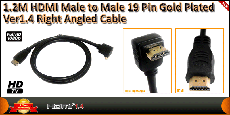 1.2 Meter HDMI Male to HDMI Male 19 Pin Gold Plated cable