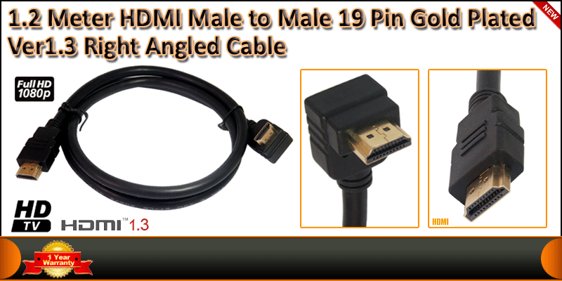 1.2M HDMI Male to Male 19 Pin Gold Plated Ver1.3 cable