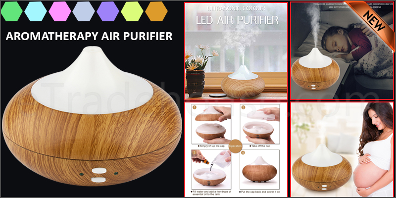 ULTRASONIC HUMIDIFIER COLOUR LED OIL AROMA DIFFUSER AROMATHERAPY AIR PURIFIER 