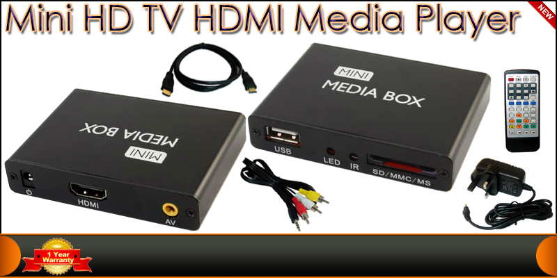 HDMI AV YUV USB Remote Control HDTV Multi Media Pl