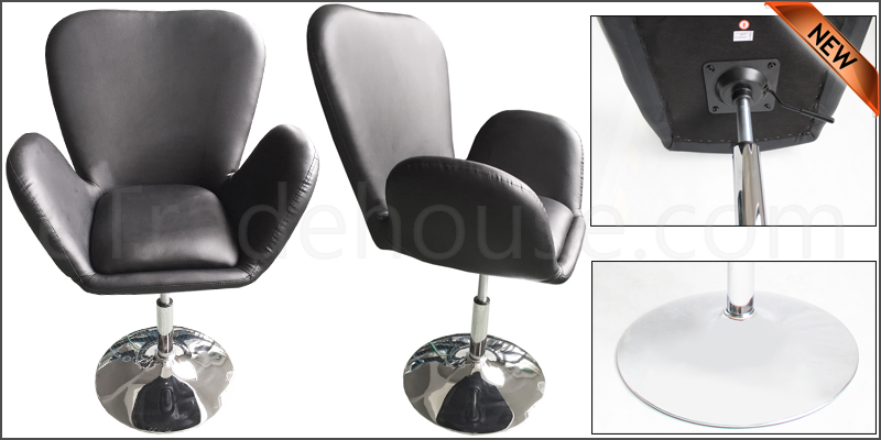 Black Leather Style Beauty Salon Hairdresser Chair