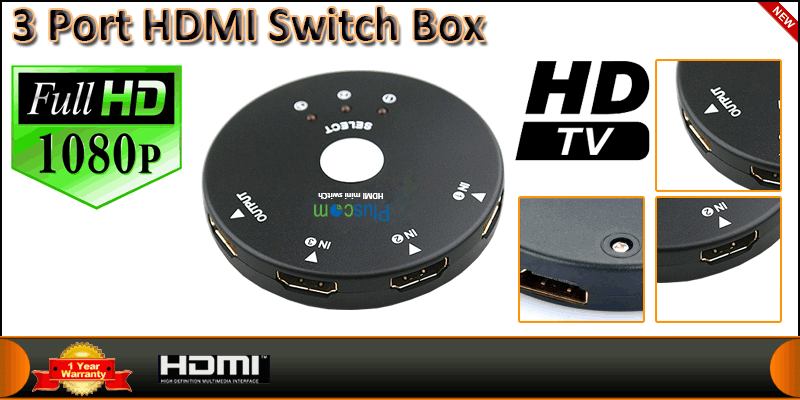3 Port HDMI Full HD 1080P v1.3 Switch Box