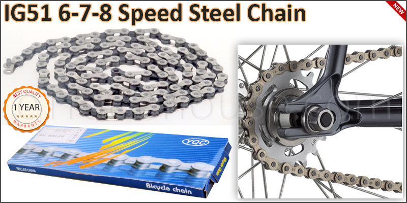 IG51 6-7-8 Speed Steel Chain for Bike Cycle Bicycl
