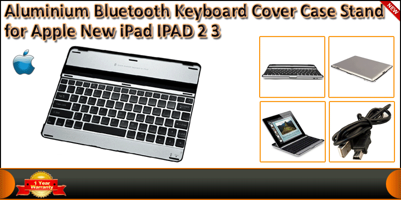 Aluminium Bluetooth Keyboard Cover Case Stand for 