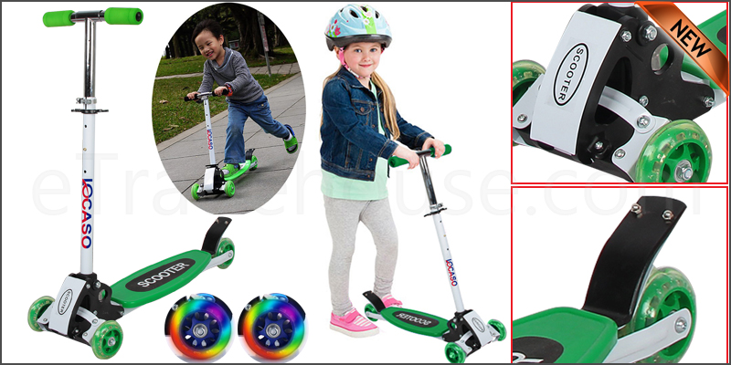 Kids Child Kick Push Mini Folding Scooter with 4 Wheel Outdoor 
