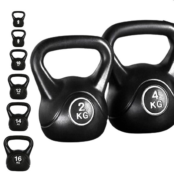 Vinyl Kettlebell Strength Weight Fitness Home Gym Workouts Kettlebells 