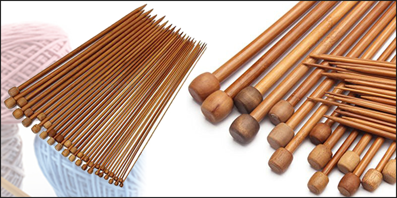 High Quality Set 36pcs Single Pointed Bamboo Knitting Needles 2mm - 10mm