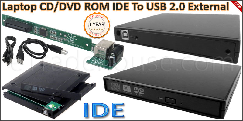 High Quality Laptop CD/DVD ROM IDE To USB 2.0 Exte