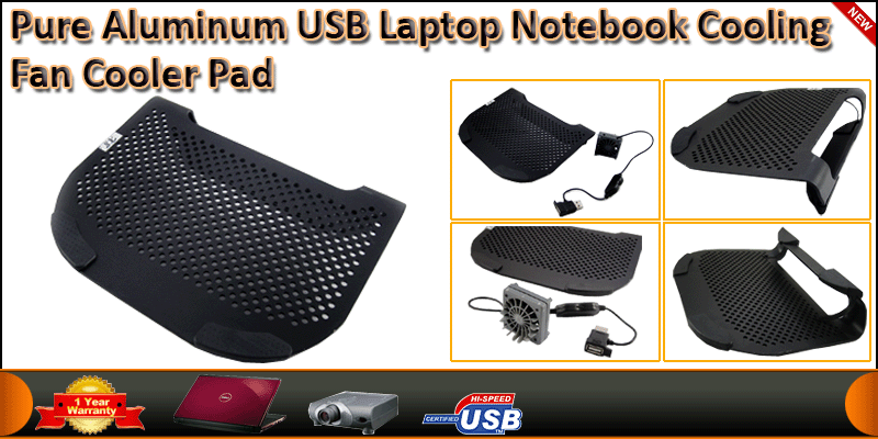 Pure Aluminum USB Laptop Notebook Cooling Fan Cool