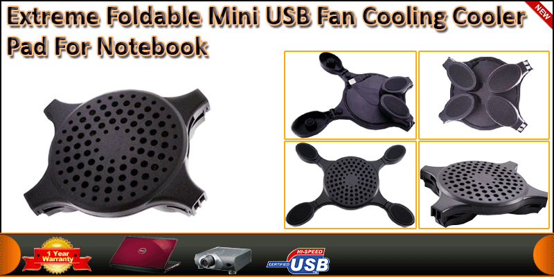 Extreme foldable Mini USB fan cooling cooler pad f