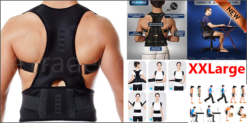Neoprene Magnetic Posture Corrector Belt Bad Back Brace Shoulder Support Brace