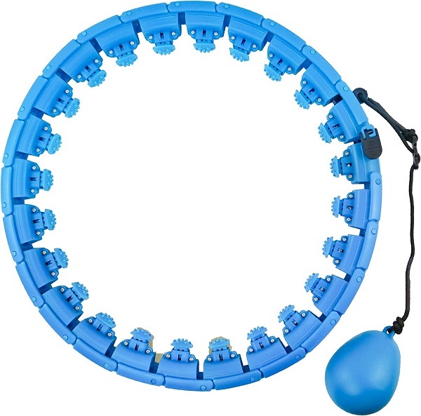 24 knots BLUE Hola Hoops with massage buttons and  Solid Ball