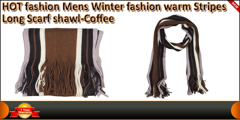 HOT Fashion Men’s Winter Fashion Warm Stripes Long