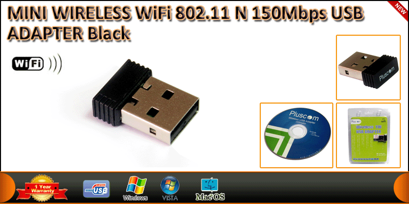 MINI WIRELESS WiFi 802.11 N 150Mbps USB ADAPTER WL