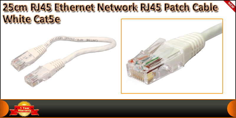 25CM Meter CAT5E Ethernet Network RJ45 Patch Cable