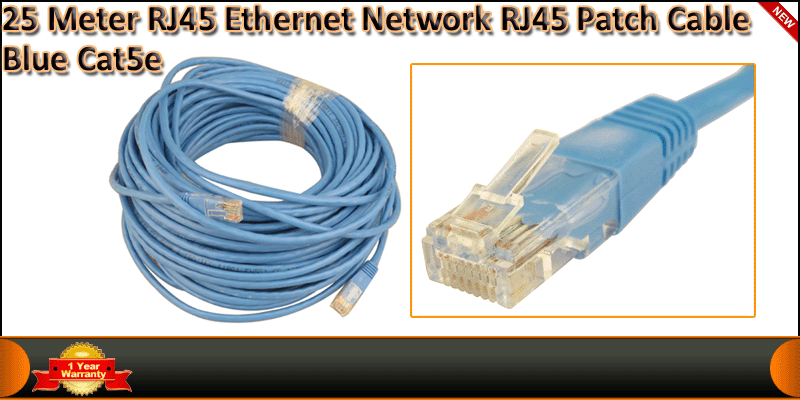 25 Meter CAT5E Ethernet Network RJ45 Patch Cable B