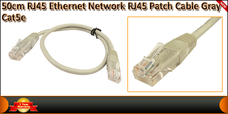 0.50 Meter Cat 5 Ethernet Network RJ45 Patch Cable