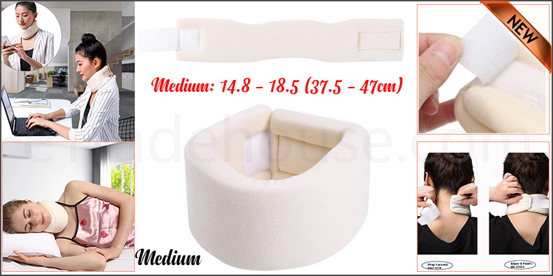 Medium Soft Foam Neck Collar Support Brace Unisex Cervical Fracture Healing Aid    