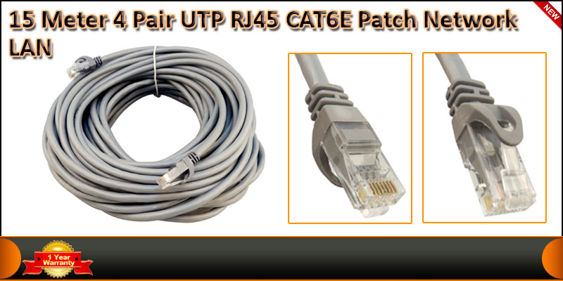 15 Meter 4 Pair UTP RJ45 Cat 6 Patch Network LAN C