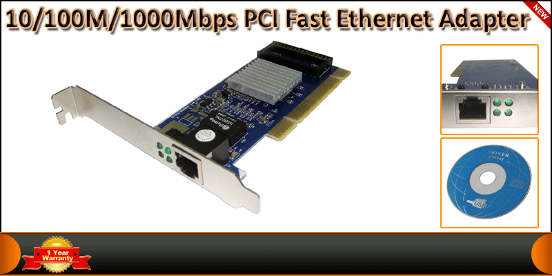 10/100/1000Mbps 32 Bit Giga PCI LAN Network Adapte