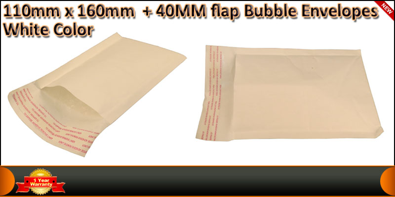 Padded Value Bubble Envelopes 110x160mm WHITE COLO