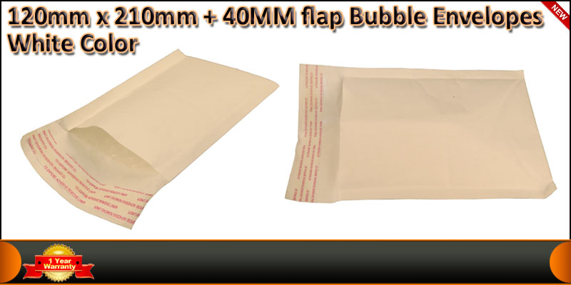 Padded Value Bubble Envelopes 120x210mm WHITE COLO