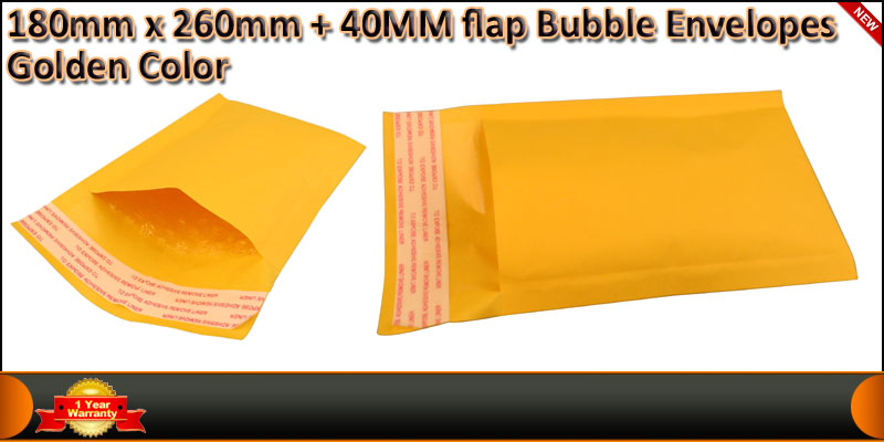 Padded Value Bubble Envelopes 180x260mm GOLDEN COL