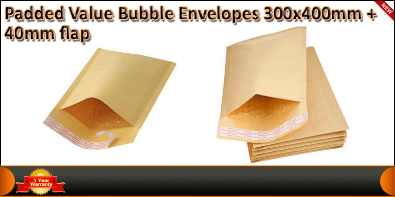 Padded Value Bubble Envelopes 300x400mm Pack of 50