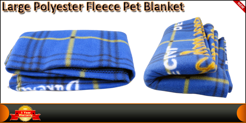 Large Polyester Fleece Pet Blanket With Plastic Ca