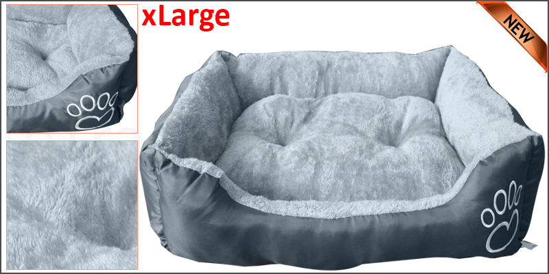 Pet Basket Bed Fleece Soft Warm Comfy Fabric Washable Cat Dog