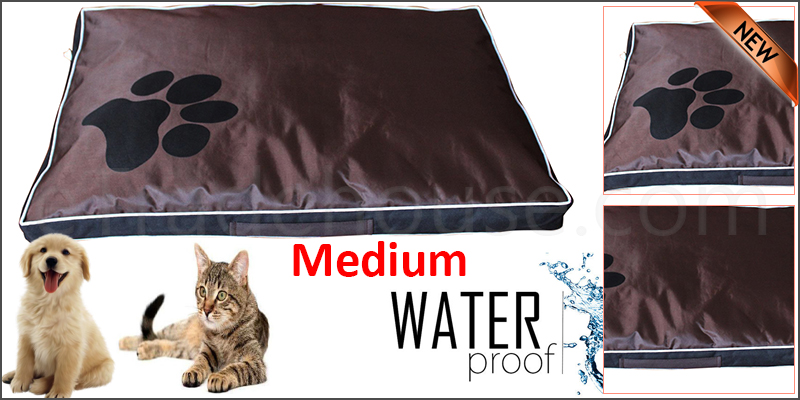 DOUBLE SIDED WATERPROOF DOG PET CAT BED MAT CUSHION MATTRESS WASHABLE COVER   M  Black