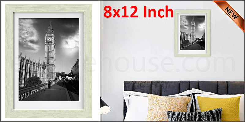 18 x 12 Inches Wall Mounted Picture Photo Poster Frame MDF Board Off White