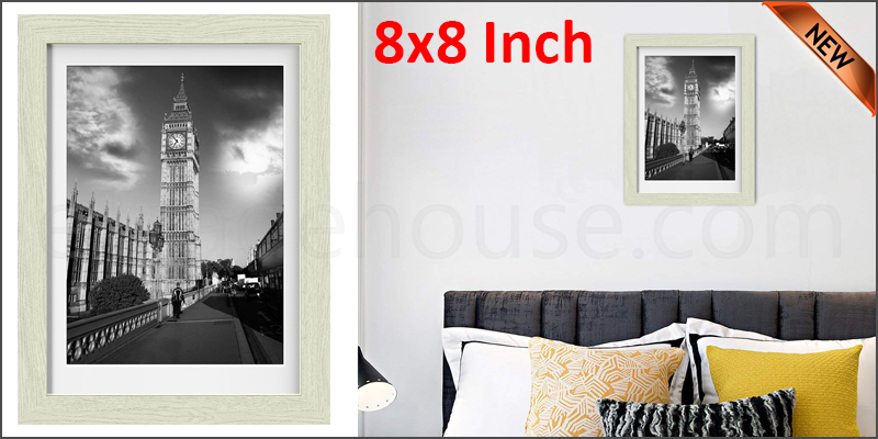 8 x 8 Inches Wall Mounted Picture Photo Poster Frame MDF Board Oak 