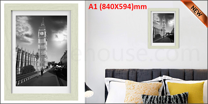 A1 23.4 x 33.1 Inches Wall Mounted Picture Photo Poster Frame MDF Board Oak