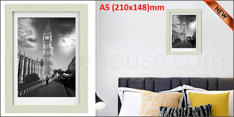 A5 8.3 x 5.82 Inches Wall Mounted Picture Photo Poster Frame MDF Board Oak