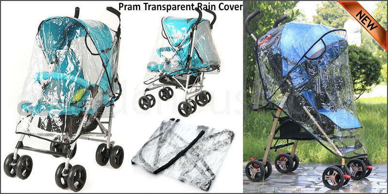 Universal NEW Buggy Pushchair Stroller Pram Transparent Rain Cover Baby AS003 