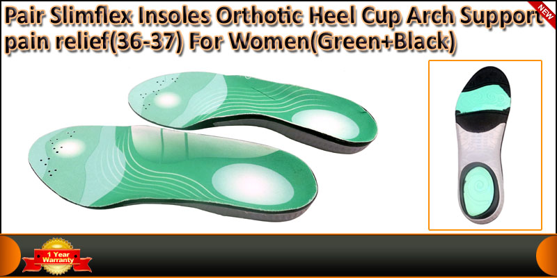 Pair of Insoles Orthotic Heel Cup Arch Support Pai