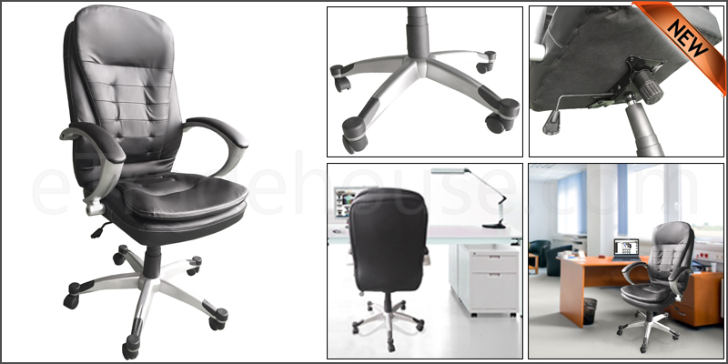 Computer Executive Office Chair PU Leather Swivel 