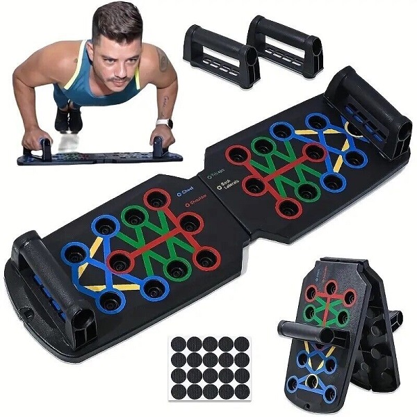 Push Up Board 12in1 Chest Back Triceps Portable Folding Exercise Workout Station