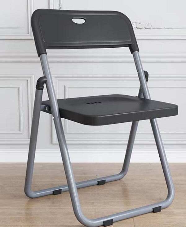 Folding Chair Round Foldable Metal Chairs Space Saving Padded Seat NEW