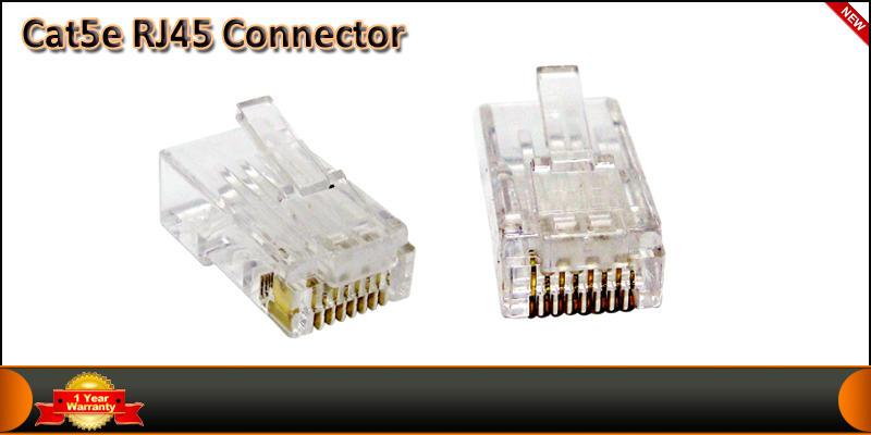 RJ45 CAT5 & CAT5E Modular Plug Network Connector