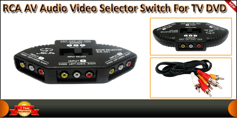 RCA AV Audio Video Selector Switch For TV DVD