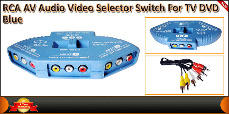RCA AV Audio Video Selector Switch For TV DVD