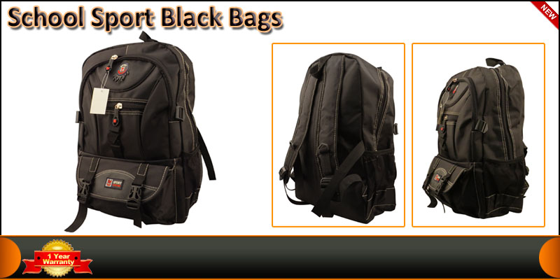 School Sport Black Bags