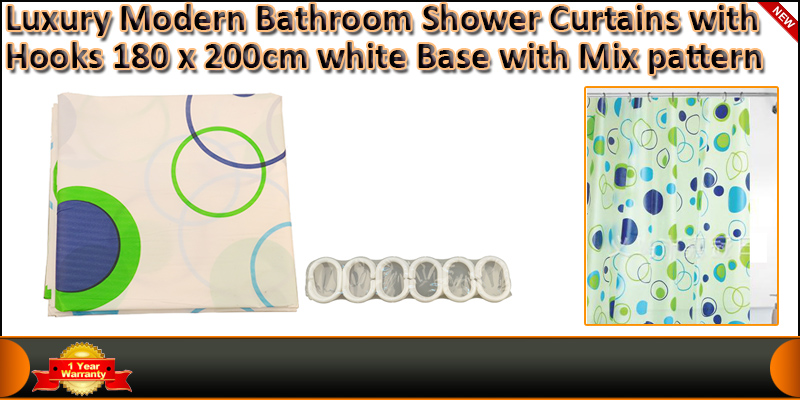 Luxury Modern Bathroom Peva Shower Curtains with H