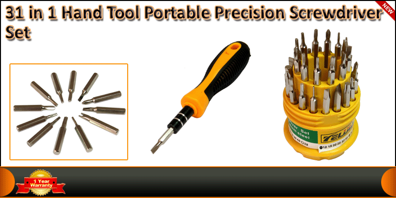 31 in 1 Hand DIY Tool Portable Precision Screwdriv