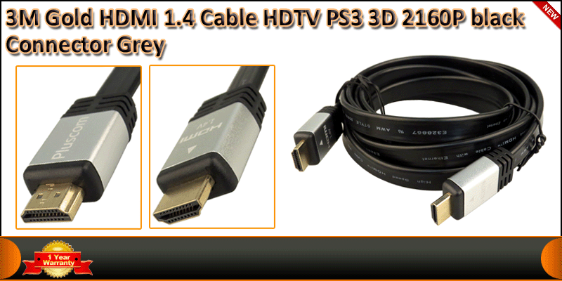 3M HDMI Gold Plated Flat Cable V1.4a with High Spe