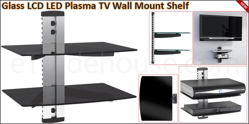Glass LCD LED Plasma TV Wall Mount Shelf for Sky D