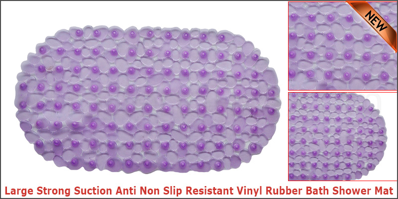 Large Strong Suction Anti Non Slip Resistant Vinyl Rubber Bath Shower Mat
